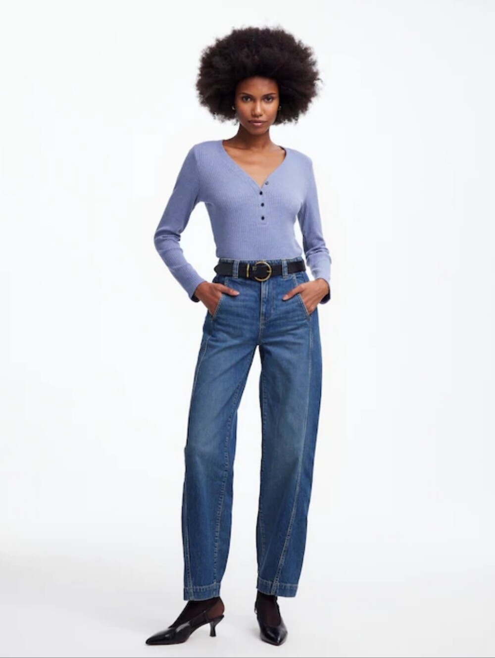 Madewell | Tapered Denim Trousers In Concho Wash Size 27 Style NS931